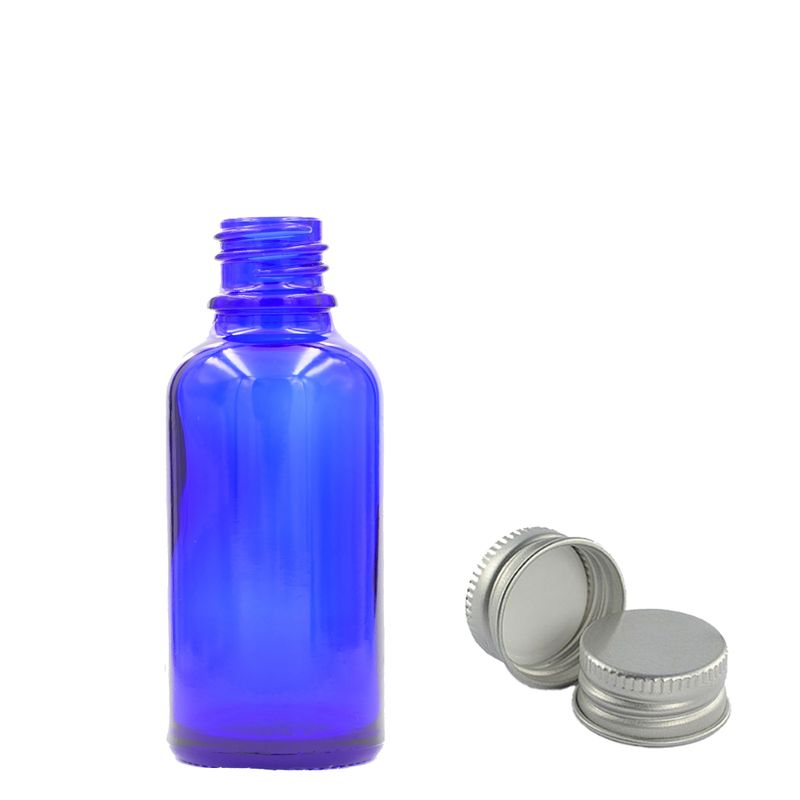 Plava Staklena Bočica 10ml s Aluminijskim Čepom