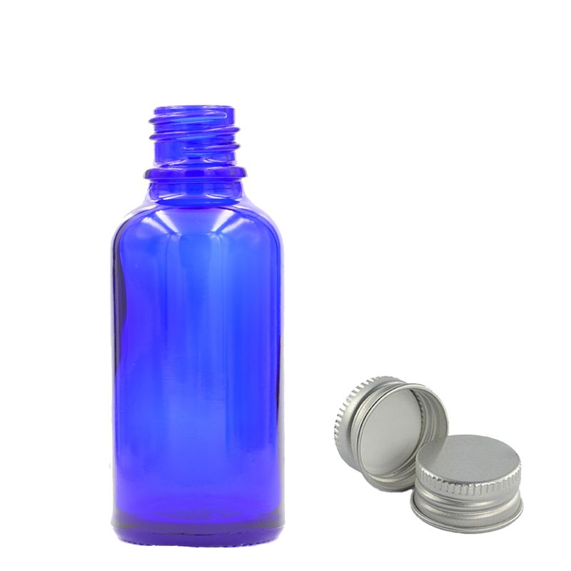 Plava Staklena Bočica 30ml s Aluminijskim Čepom
