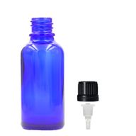 Plava Staklena Bočica s Kapaljkom i Čepom 50ml