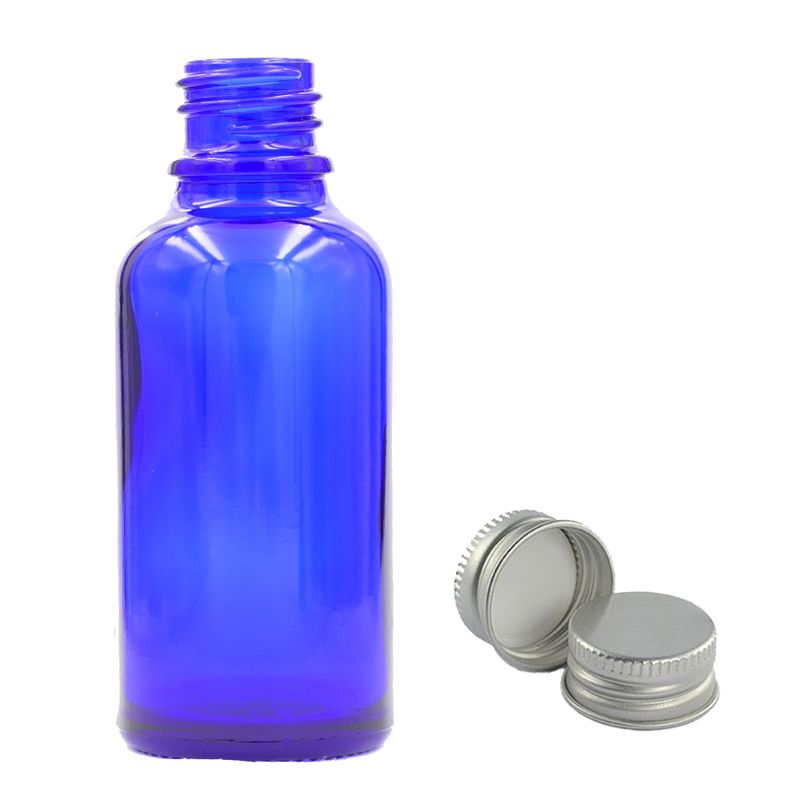 Plava Staklena Bočica 100ml s Aluminijskim Čepom