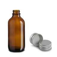 Boca od Jantarnog Stakla Boston s Aluminijskim Čepom 120ml