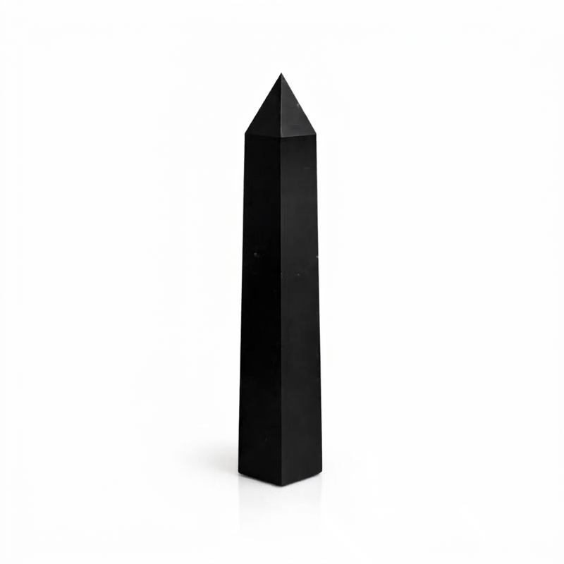 Kristalni obelisk, šesterostrani, približno 17 cm - Crni turmalin