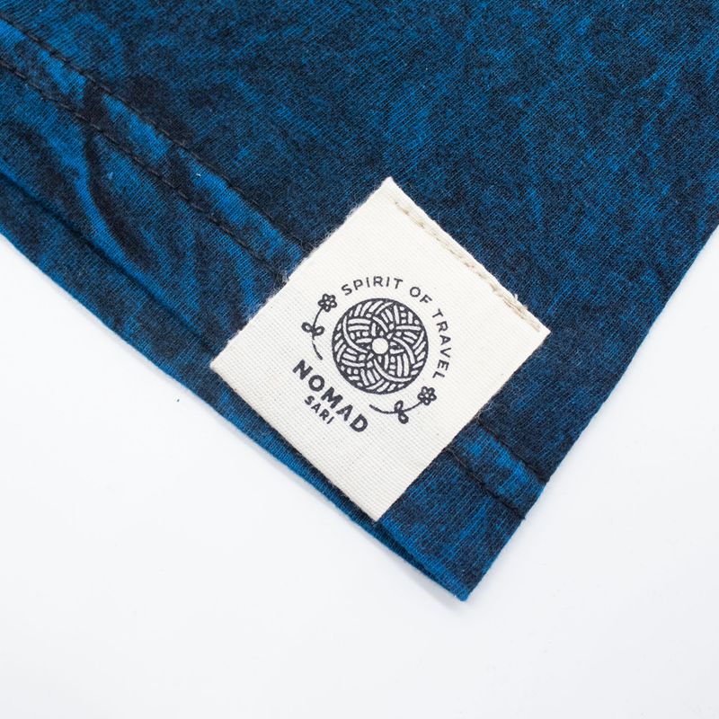 Nomad Sari stonewashed pamučna majica - Stay Wild Moon Child - Plava - S