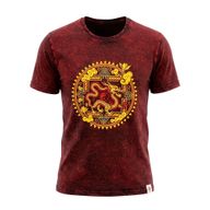 Nomad Sari stonewashed pamučna majica - Dragon Mandala - Bordo - S