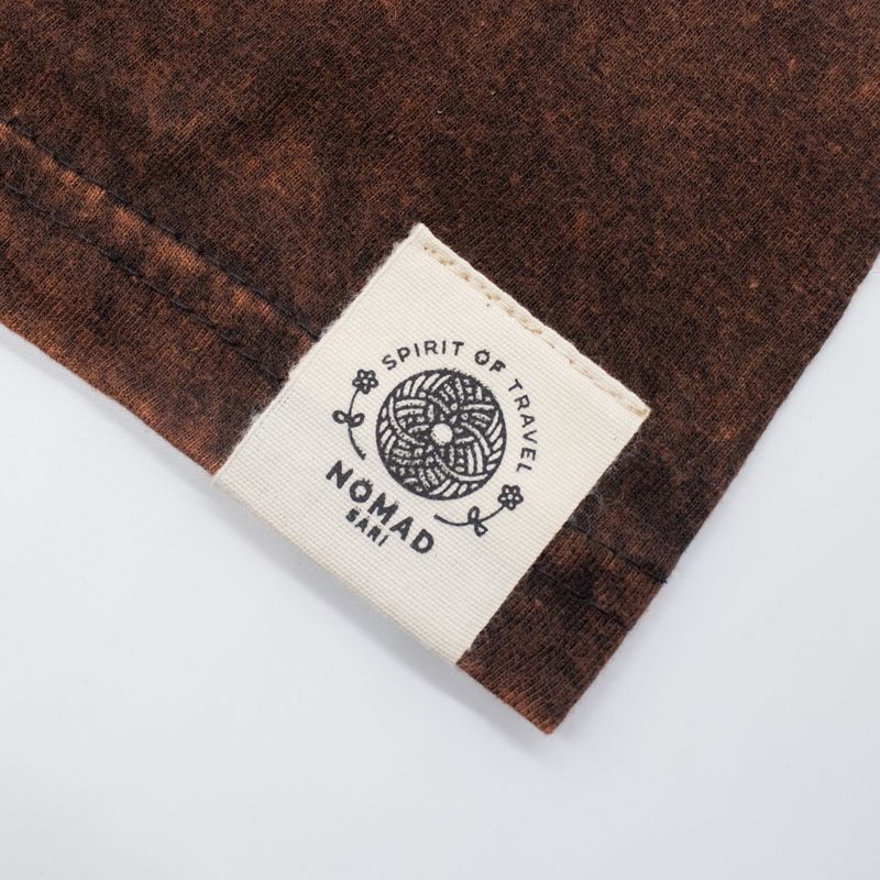 Nomad Sari stonewashed pamučna majica - Sunce & Zodijak - Smeđa - S