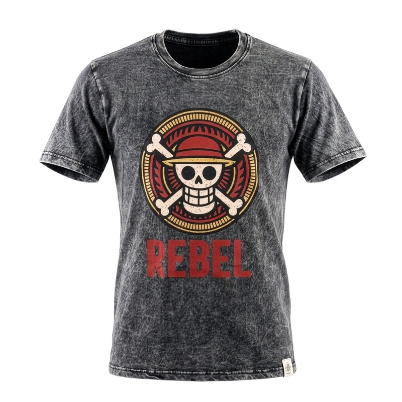 Nomad Sari stonewashed pamučna majica - Rebel - Grafitno siva - S
