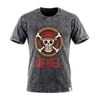 Nomad Sari stonewashed pamučna majica - Rebel - Grafitno siva - S