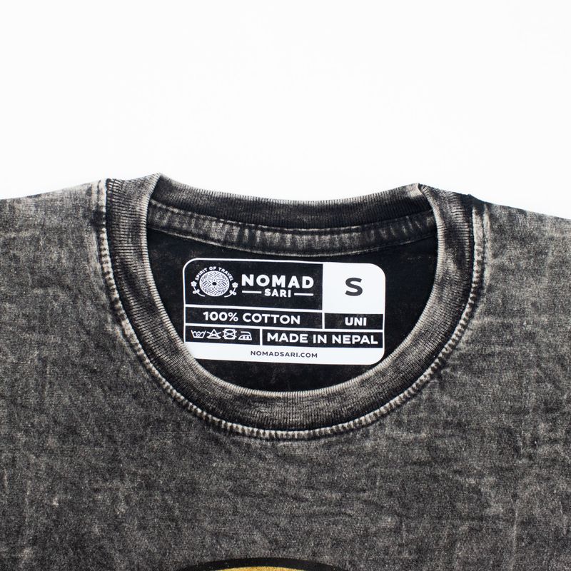 Nomad Sari stonewashed pamučna majica - Rebel - Grafitno siva - S
