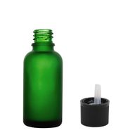 30 ml Mat zelena staklena bočica s kapaljkom i sigurnosnom kapicom