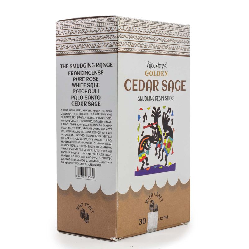 Golden Cedar i Kadulja Štapići od Smole za Pročišćavanje 30g