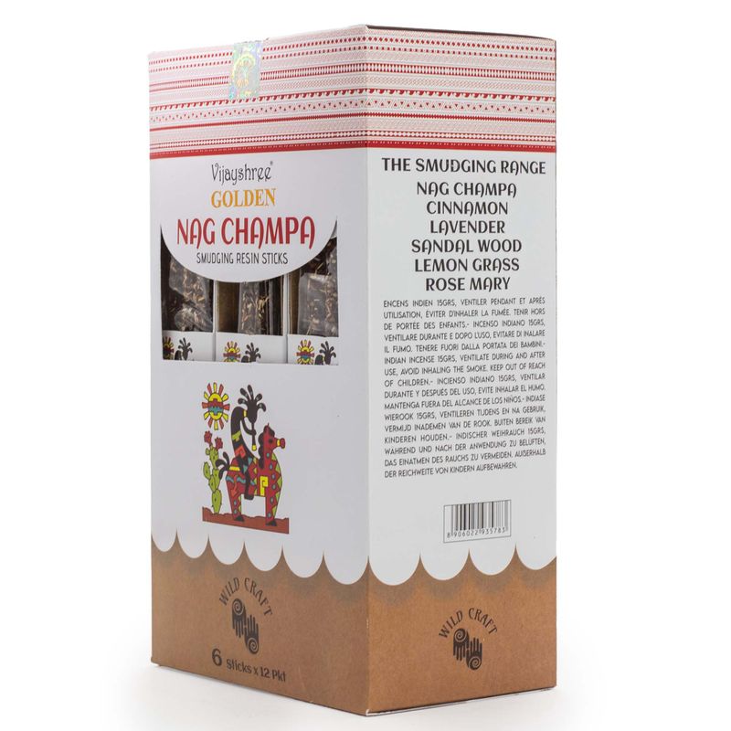 Golden Nag Champa štapići od smole za pročišćavanje 30g (6/kom)