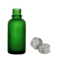 50 ml Mat zelena staklena bočica s kapaljkom i aluminijskom kapicom
