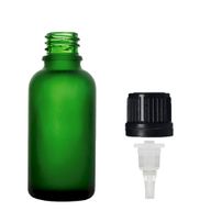50 ml Mat zelena staklena bočica s kapaljkom i kapicom