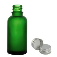 100 ml Mat zelena staklena bočica s kapaljkom i aluminijskom kapicom
