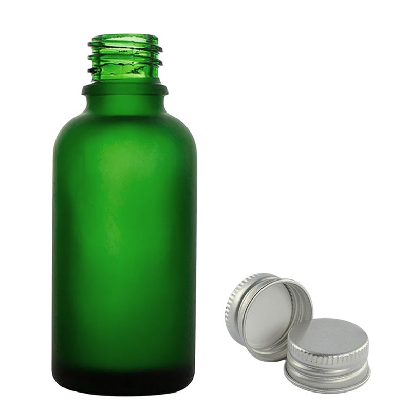 100 ml Mat zelena staklena bočica s kapaljkom i aluminijskom kapicom