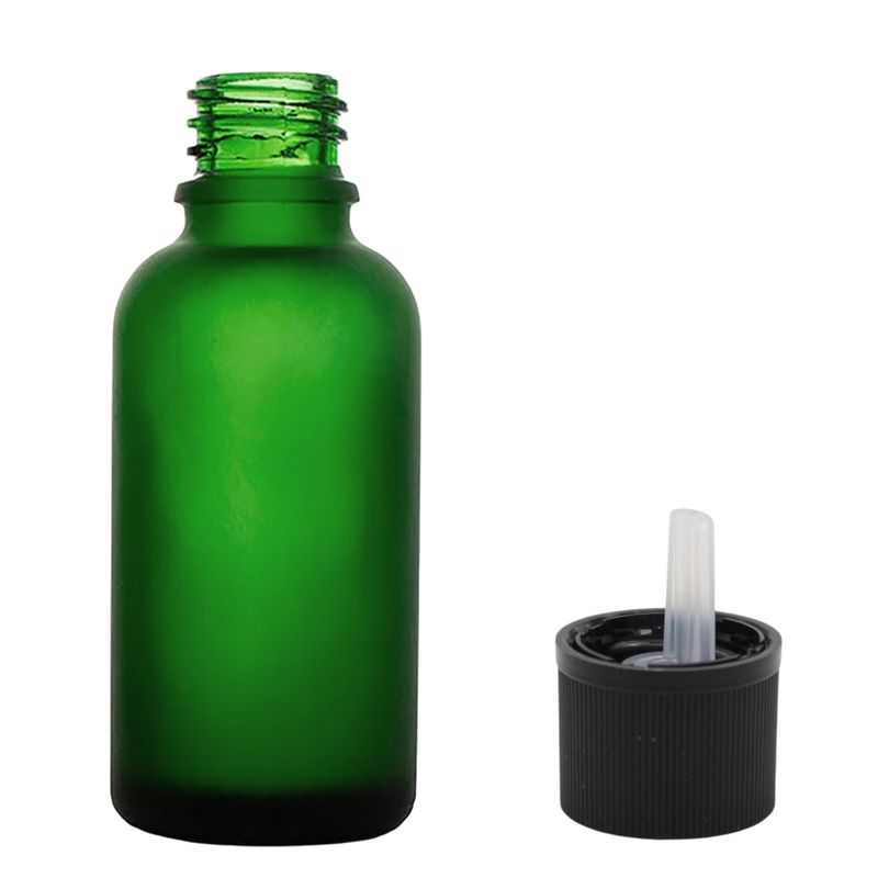 70× 100 ml Mat zelena staklena bočica s kapaljkom i sigurnosnom kapicom