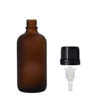 30 ml Mat jantarna staklena bočica s kapaljkom i kapicom