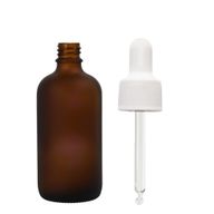 30 ml Mat jantarna staklena bočica s kapaljkom i bijelom pipetom