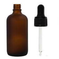 100 ml matirano jantarno staklo bočica s crnom pipetom