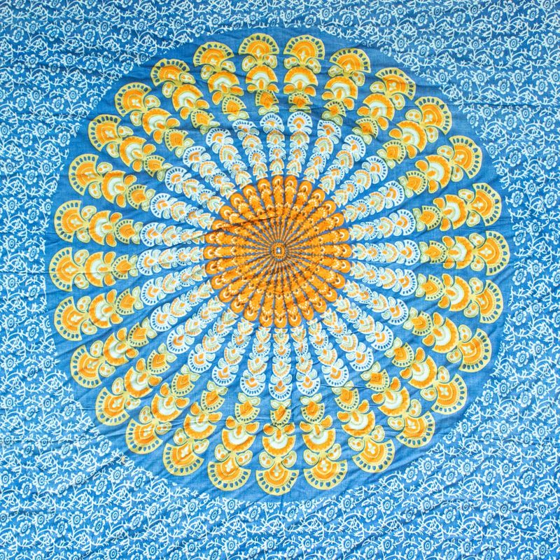 Sarong Mandala - Plava i Narančasta