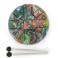 Nizak srednji Happy Bubanj Mandala list - 14x7cm