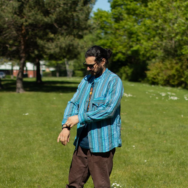 Nomad Sari Grandad košulja - Tirkizna - M