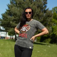 Nomad Sari stonewashed pamučna majica - Rebel - Grafitno siva - S