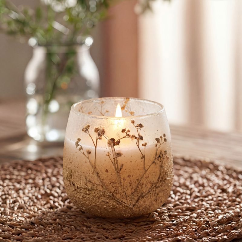 Divlja svjetlost šume – svijeće u staklenim teglicama – srednje