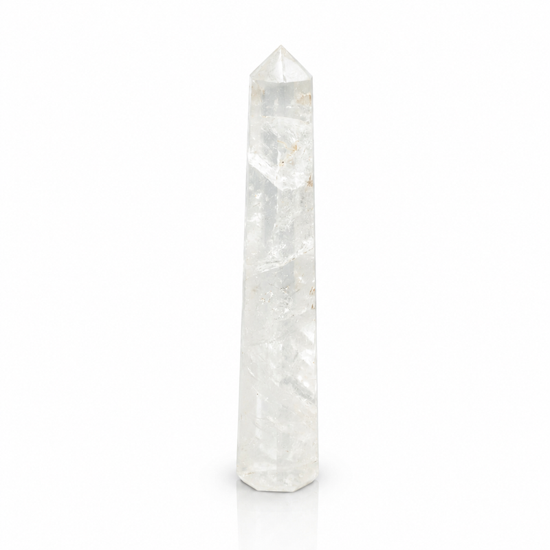 Kristalni obelisk, šesterostrani, približno 17 cm - Gorski kvarc