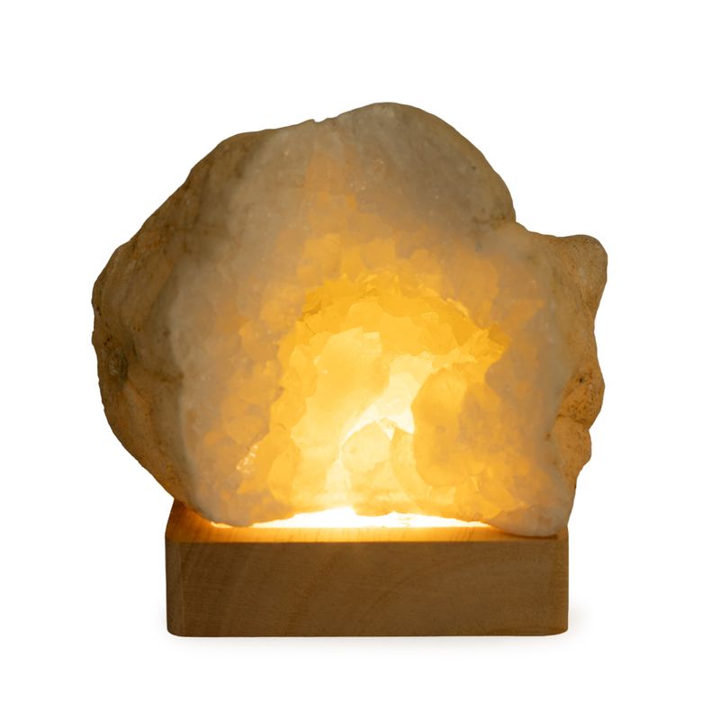 8 cm kvadratni drveni USB LED stalak - Hladno/Toplo/Dnevna svjetlost