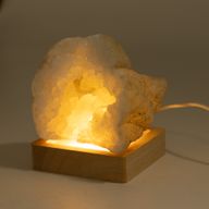 8 cm kvadratni drveni USB LED stalak - Hladno/Toplo/Dnevna svjetlost
