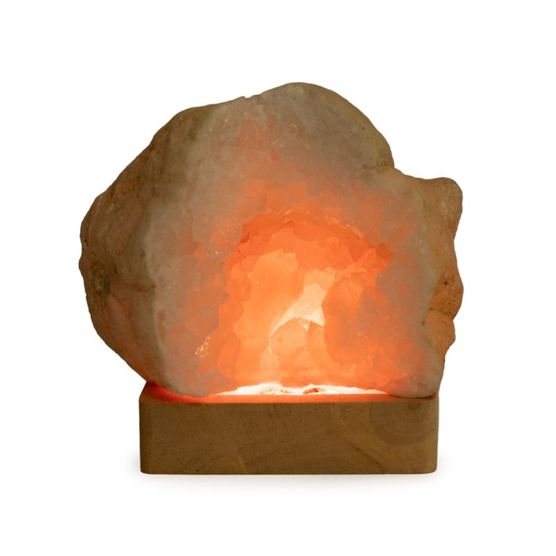 8 cm kvadratni drveni USB LED stalak - višebojan