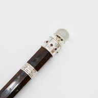 Bloodroot Sovereign štapić – ekstra dugački čarobni štapić od Fancy Jasper kamena s kristalnom kuglom – 26 cm