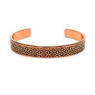 Čvrste bakrene narukvice Nomad Energy kolekcija graviranja (različita)
