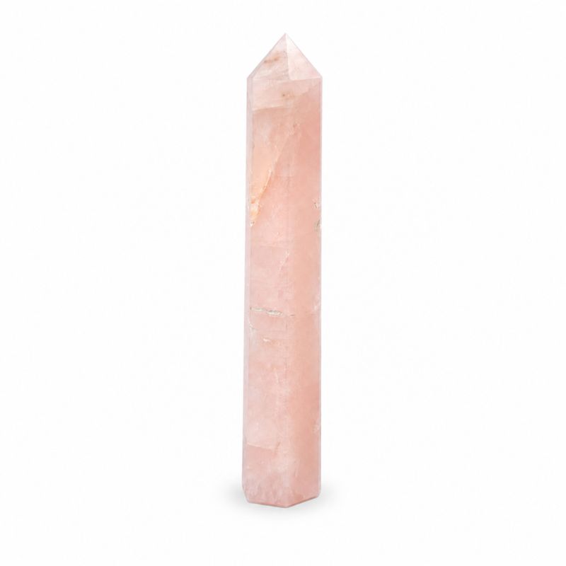Šesterostrani obelisk sa šiljkom, cca 17 cm - Ružičasti kvarc