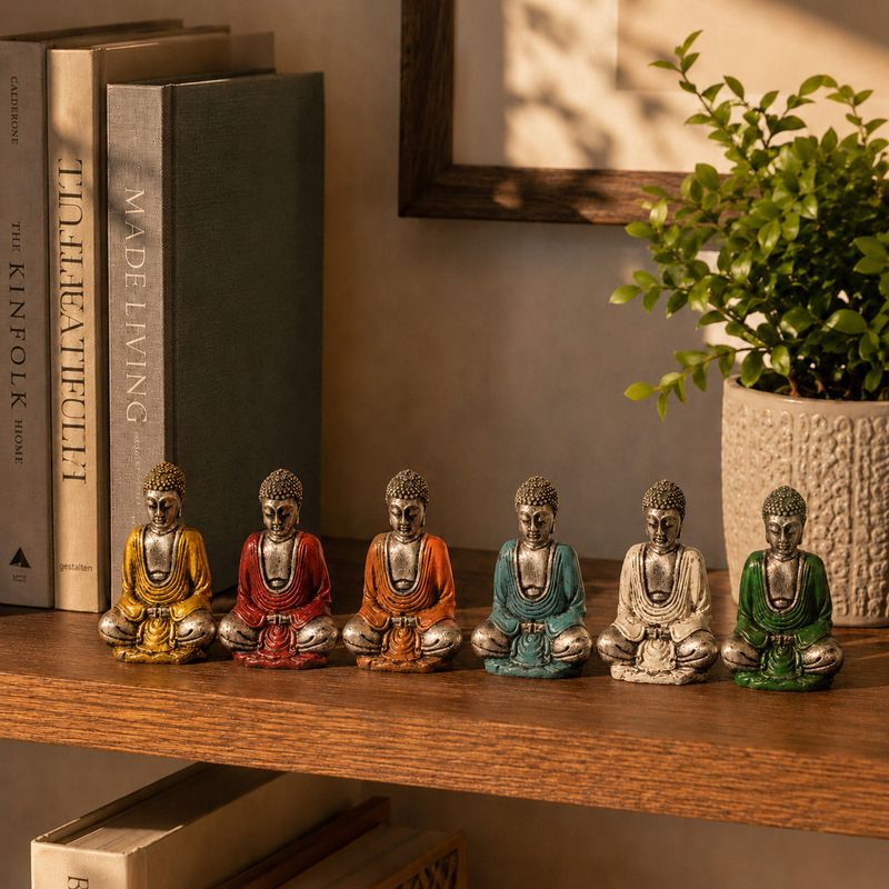 Srebrni mini Buda (različite boje)
