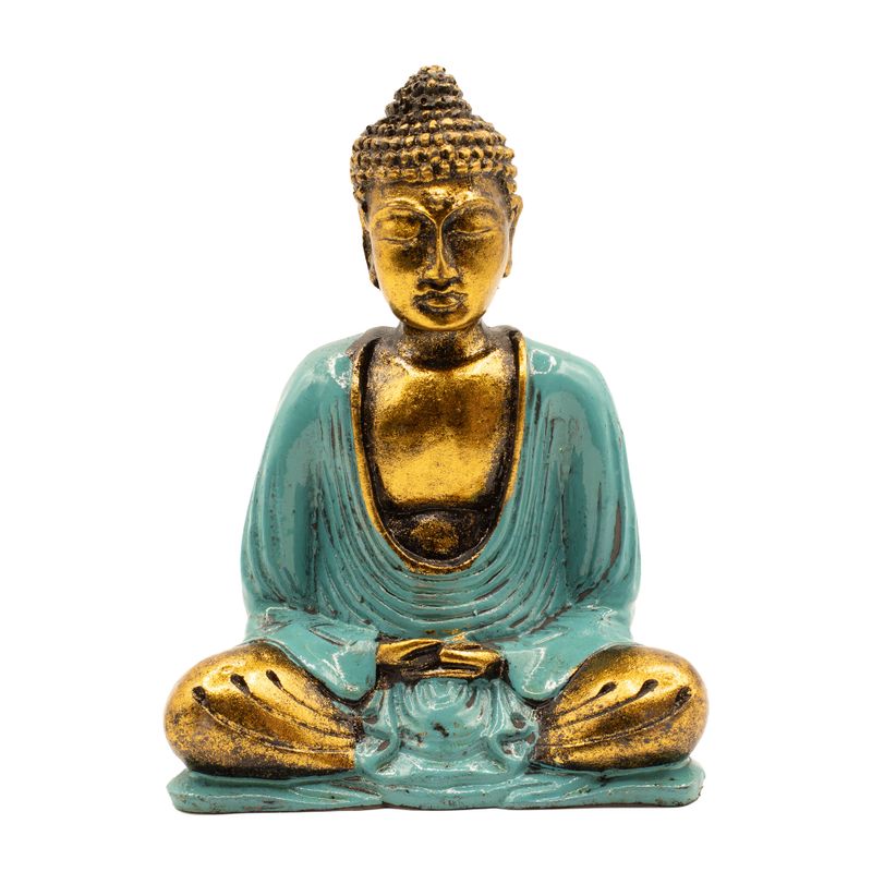 Tirkizno-plava i zlatna Buddha - Srednje veličine