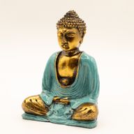 Tirkizno-plava i zlatna Buddha - Srednje veličine