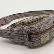 Torba na pojas od pamuka i konoplje (ili torba oko pojasa) - plava