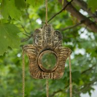 Indijski zvončići - Hamsa mali ogledalo 3 zvona - 14x55 cm