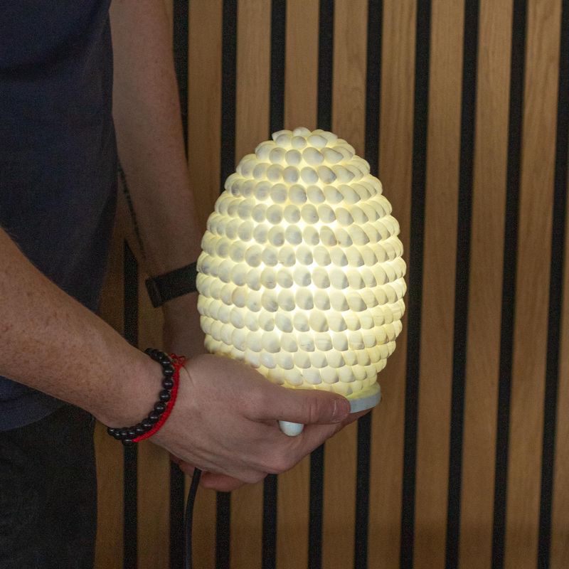 Boho lampa od morskih školjki - Buting Shell Oval - 15cm