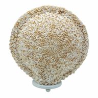 Boho lampa od morske školjke - izrezana umjetnička školjka, velika okrugla - 30 cm