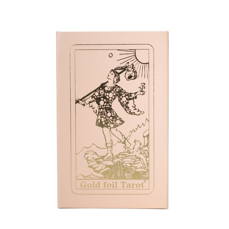 Ružičasta kutija s rubin folijom za tarot karte - set poklon kutija s priručnikom
