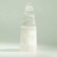 Prirodna selenitna toranj svjetiljka - 25 cm