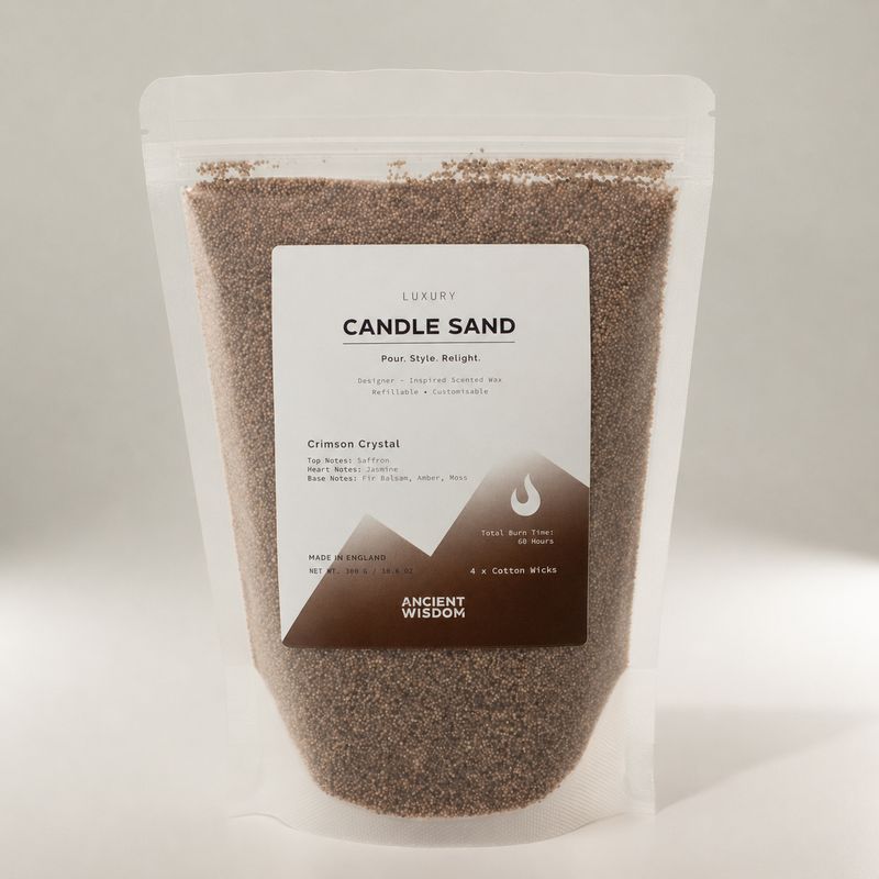 Mirisni pijesak za svijeće - Mocha smeđa - crveni kristal - 300 g