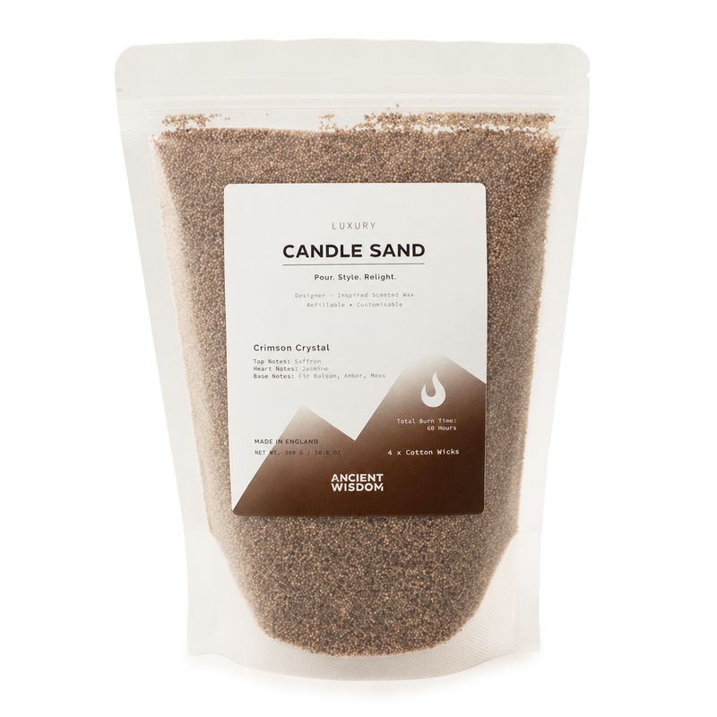 Mirisni pijesak za svijeće - Mocha smeđa - crveni kristal - 300 g