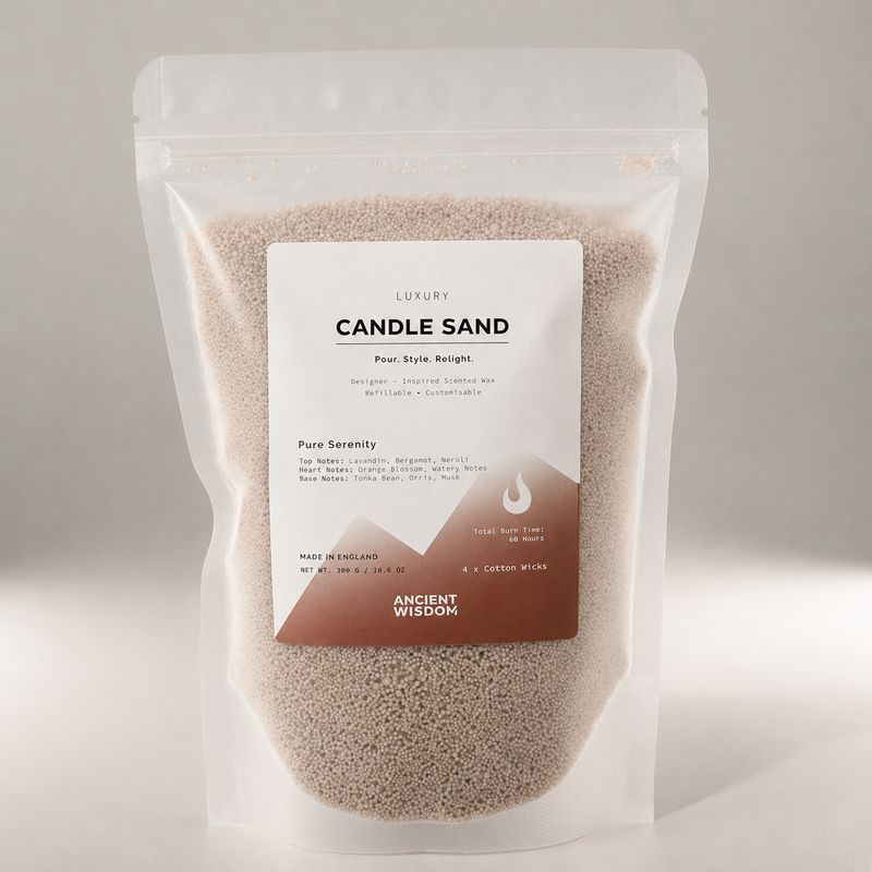 Mirisna svijeća pješčana - Latte bež - Čista spokojnost - 300 g