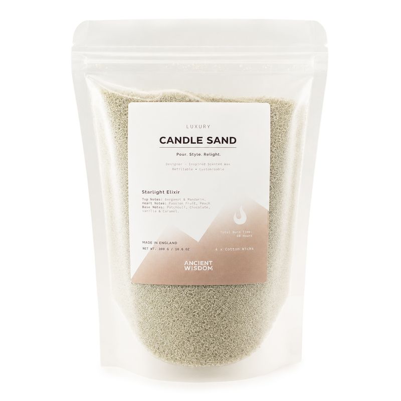 Mirisna svijeća pijesak - Bijela - Starlight Elixir - 300 g