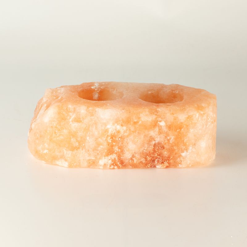 Prirodni solni držač svijeće - 2 rupe