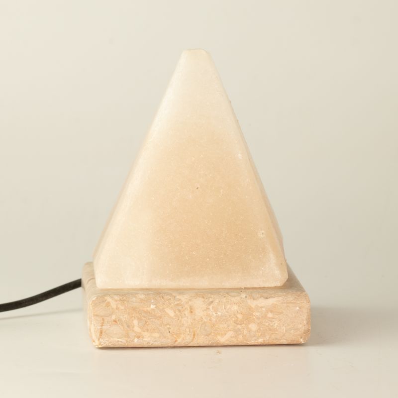Kvalitetna USB piramida bijela solna lampa - 9 cm (multi)